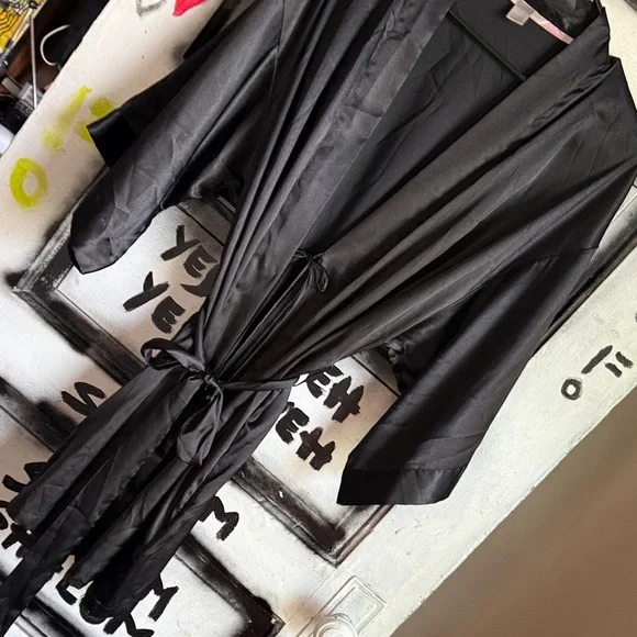 Victoria's Secret Black Satin Robe - Picture 3 of 9